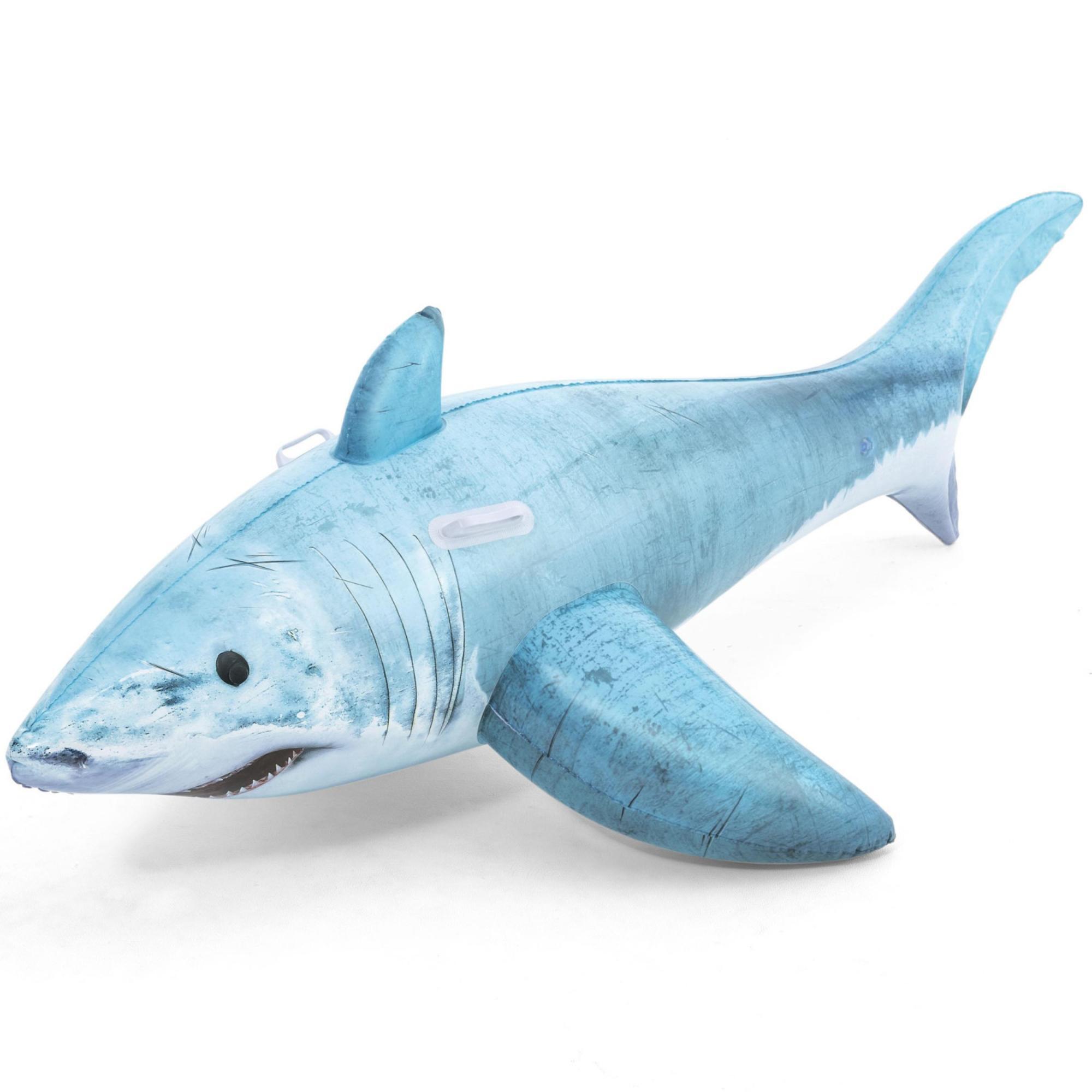 Bestway H2OGO! Realistic Shark Ride On, Inflatable Ocean Animal Pool Float, Swimming and Water Play